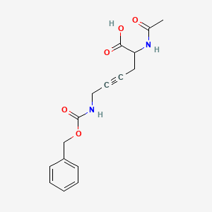 2-Acetamido-6-{[(benzyloxy)carbonyl]amino}hex-4-ynoic acid