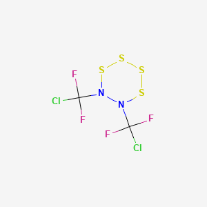 molecular formula C2Cl2F4N2S4 B15432264 5,6-Bis[chloro(difluoro)methyl]-1,2,3,4,5,6-tetrathiadiazinane CAS No. 87985-89-5