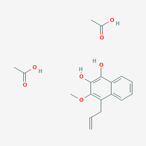 Acetic acid;3-methoxy-4-prop-2-enylnaphthalene-1,2-diol