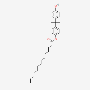 molecular formula C29H42O3 B15432325 4-[2-(4-Hydroxyphenyl)propan-2-YL]phenyl tetradecanoate CAS No. 89810-52-6