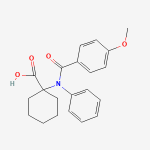 1-[(4-Methoxybenzoyl)(phenyl)amino]cyclohexane-1-carboxylic acid