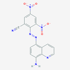 2-[(E)-(8-Aminoquinolin-5-yl)diazenyl]-3,5-dinitrobenzonitrile