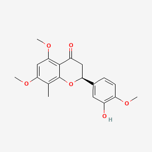 4H-1-Benzopyran-4-one, 2,3-dihydro-2-(3-hydroxy-4-methoxyphenyl)-5,7-dimethoxy-8-methyl-, (S)-