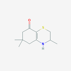 molecular formula C11H17NOS B15432953 3,6,6-Trimethyl-3,4,6,7-tetrahydro-2H-1,4-benzothiazin-8(5H)-one CAS No. 89500-74-3