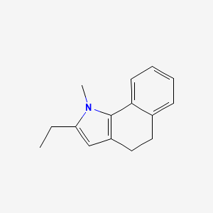 molecular formula C15H17N B15433004 2-Ethyl-1-methyl-4,5-dihydro-1H-benzo[g]indole CAS No. 89506-64-9