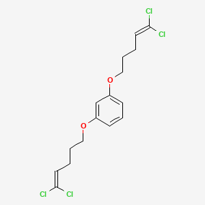 molecular formula C16H18Cl4O2 B15433028 1,3-Bis[(5,5-dichloropent-4-EN-1-YL)oxy]benzene CAS No. 88335-04-0