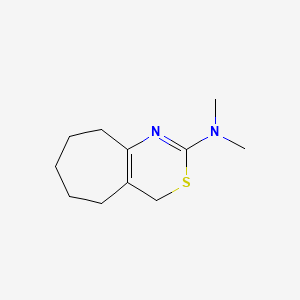 molecular formula C11H18N2S B15433071 N,N-Dimethyl-4,5,6,7,8,9-hexahydrocyclohepta[d][1,3]thiazin-2-amine CAS No. 89996-41-8