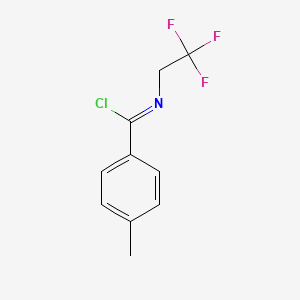 4-Methyl-N-(2,2,2-trifluoroethyl)benzene-1-carboximidoyl chloride