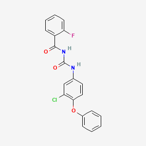 N-[(3-Chloro-4-phenoxyphenyl)carbamoyl]-2-fluorobenzamide