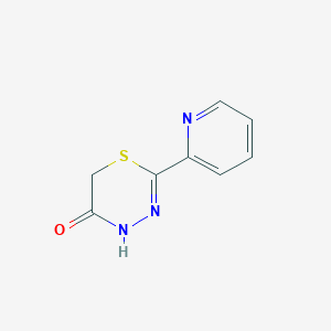 molecular formula C8H7N3OS B15433133 2-(Pyridin-2-yl)-4H-1,3,4-thiadiazin-5(6H)-one CAS No. 88038-43-1