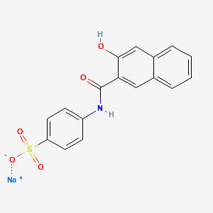 Benzenesulfonic acid, 4-(((3-hydroxy-2-naphthalenyl)carbonyl)amino)-, labeled with carbon-14, monosodium salt