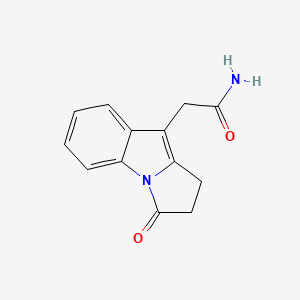 molecular formula C13H12N2O2 B15433141 2-(3-Oxo-2,3-dihydro-1H-pyrrolo[1,2-a]indol-9-yl)acetamide CAS No. 89650-74-8