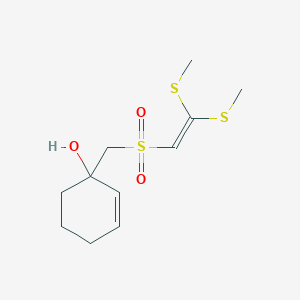 1-{[2,2-Bis(methylsulfanyl)ethenesulfonyl]methyl}cyclohex-2-en-1-ol