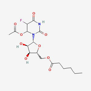 6-(Acetyloxy)-5-fluoro-5'-O-hexanoyl-5,6-dihydrouridine