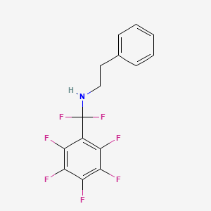 N-[Difluoro(pentafluorophenyl)methyl]-2-phenylethan-1-amine