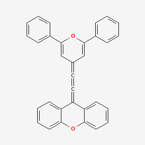 9-[(2,6-Diphenyl-4H-pyran-4-ylidene)ethenylidene]-9H-xanthene