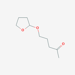 molecular formula C9H16O3 B15433202 5-[(Oxolan-2-yl)oxy]pentan-2-one CAS No. 89881-39-0