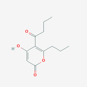 5-Butanoyl-4-hydroxy-6-propyl-2H-pyran-2-one