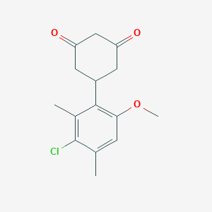 5-(3-Chloro-6-methoxy-2,4-dimethylphenyl)cyclohexane-1,3-dione