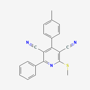 4-(4-Methylphenyl)-2-(methylsulfanyl)-6-phenylpyridine-3,5-dicarbonitrile