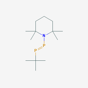 molecular formula C13H27NP2 B15433234 Tert-butyl-(2,2,6,6-tetramethylpiperidin-1-yl)phosphanylidenephosphane CAS No. 89982-53-6