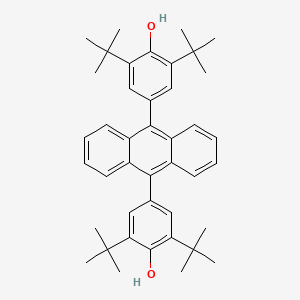 molecular formula C42H50O2 B15433236 4,4'-(Anthracene-9,10-diyl)bis(2,6-di-tert-butylphenol) CAS No. 87842-47-5