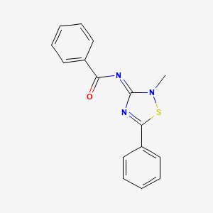 N-(2-Methyl-5-phenyl-1,2,4-thiadiazol-3(2H)-ylidene)benzamide