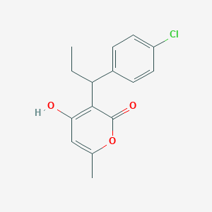 3-[1-(4-Chlorophenyl)propyl]-4-hydroxy-6-methyl-2h-pyran-2-one