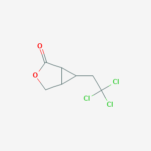 molecular formula C7H7Cl3O2 B15433291 6-(2,2,2-Trichloroethyl)-3-oxabicyclo[3.1.0]hexan-2-one CAS No. 88037-59-6