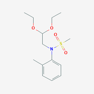 molecular formula C14H23NO4S B15433293 N-(2,2-Diethoxyethyl)-N-(2-methylphenyl)methanesulfonamide CAS No. 88131-55-9