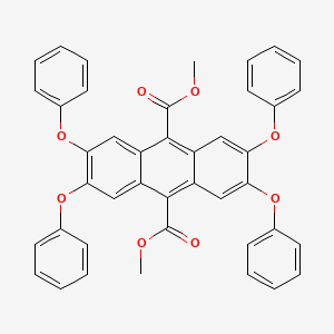 molecular formula C42H30O8 B15433338 Dimethyl 2,3,6,7-tetraphenoxyanthracene-9,10-dicarboxylate CAS No. 89927-50-4