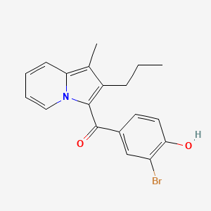 molecular formula C19H18BrNO2 B15433435 (3-Bromo-4-hydroxyphenyl)(1-methyl-2-propylindolizin-3-yl)methanone CAS No. 88274-11-7