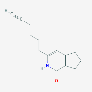 3-(Hex-5-yn-1-yl)-2,4a,5,6,7,7a-hexahydro-1H-cyclopenta[c]pyridin-1-one