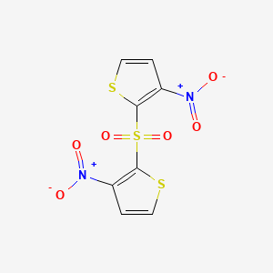 molecular formula C8H4N2O6S3 B15433472 2,2'-Sulfonylbis(3-nitrothiophene) CAS No. 88202-69-1