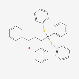 3-(4-Methylphenyl)-1,4-diphenyl-4,4-bis(phenylsulfanyl)butan-1-one