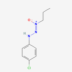 molecular formula C9H12ClN3O B15433489 (Z)-[(4-chlorophenyl)hydrazinylidene]-oxido-propylazanium 