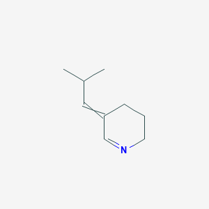 molecular formula C9H15N B15433493 5-(2-Methylpropylidene)-2,3,4,5-tetrahydropyridine CAS No. 88631-70-3