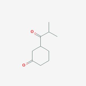 molecular formula C10H16O2 B15433499 3-(2-Methylpropanoyl)cyclohexan-1-one CAS No. 88017-45-2