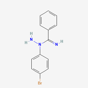 molecular formula C13H12BrN3 B15433507 N-(4-Bromophenyl)benzenecarboximidohydrazide CAS No. 87521-80-0