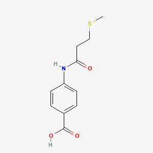 molecular formula C11H13NO3S B15433515 4-[3-(Methylsulfanyl)propanamido]benzoic acid CAS No. 88469-50-5