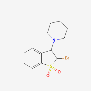 1-(2-Bromo-1,1-dioxido-2,3-dihydro-1-benzothiophen-3-yl)piperidine