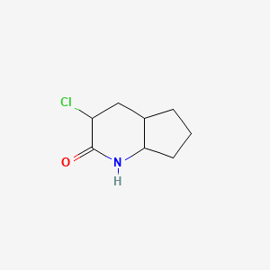 molecular formula C8H12ClNO B15433539 3-Chlorooctahydro-2H-cyclopenta[b]pyridin-2-one CAS No. 87624-29-1