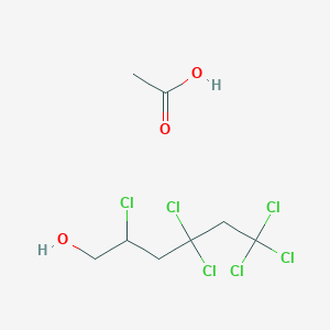 molecular formula C8H12Cl6O3 B15433560 Acetic acid;2,4,4,6,6,6-hexachlorohexan-1-ol CAS No. 88544-03-0