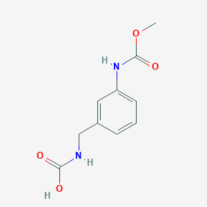 molecular formula C10H12N2O4 B15433572 ({3-[(Methoxycarbonyl)amino]phenyl}methyl)carbamic acid CAS No. 85389-54-4