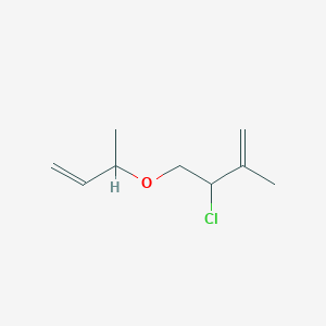 molecular formula C9H15ClO B15433579 4-But-3-en-2-yloxy-3-chloro-2-methylbut-1-ene CAS No. 89502-48-7