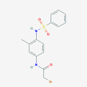 N-{4-[(Benzenesulfonyl)amino]-3-methylphenyl}-2-bromoacetamide