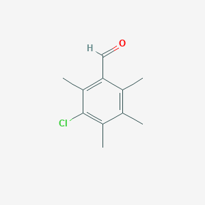 molecular formula C11H13ClO B15433607 3-Chloro-2,4,5,6-tetramethylbenzaldehyde CAS No. 88174-49-6