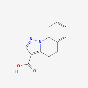 molecular formula C13H12N2O2 B15433623 4-Methyl-4,5-dihydropyrazolo[1,5-a]quinoline-3-carboxylic acid CAS No. 88681-35-0