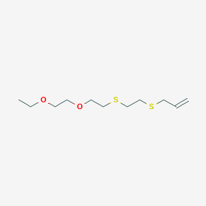 molecular formula C11H22O2S2 B15433646 3,6-Dioxa-9,12-dithiapentadec-14-ene CAS No. 88627-46-7