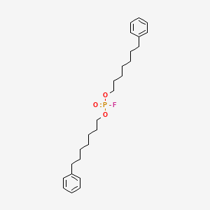molecular formula C26H38FO3P B15433689 Phosphorofluoridic acid, bis(7-phenylheptyl) ester CAS No. 85473-48-9